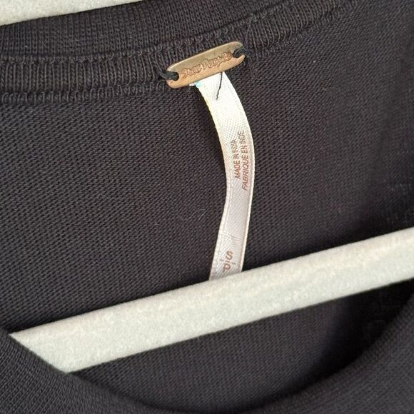 Free People Black Pure Cotton Embellished Jungle Bay Embroidered Tunic Tank Top - Picture 8 of 10